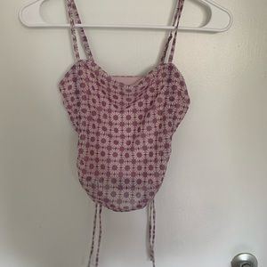 Cropped flower shirt